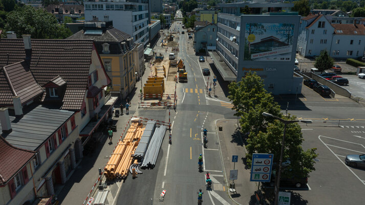 Die Konstanzerstrasse ist erst ab Oktober wieder beidseitig befahrbar
