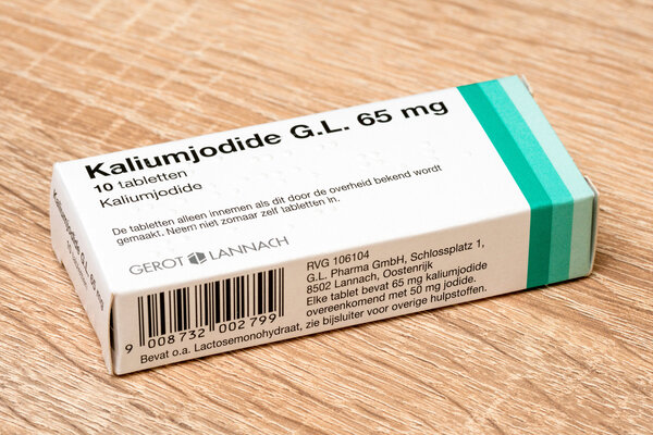 Kaliumjodid tablets on the table