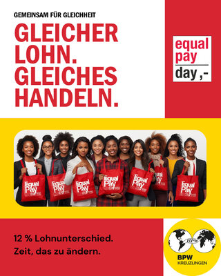 12 Prozent Lohnunterschied! Zeit, das zu ändern.⋌zVg