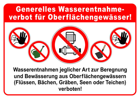 Wasserentnahmeverbot