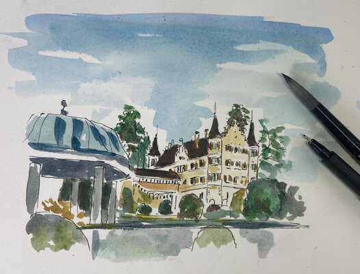 redwebKreuzlingen entdecken Urban Sketching, Schloss See